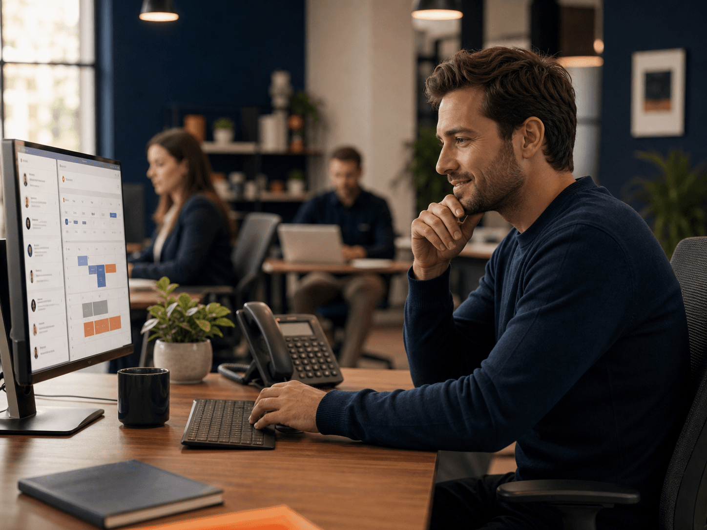 Operatore che supervisiona conversazioni e appuntamenti